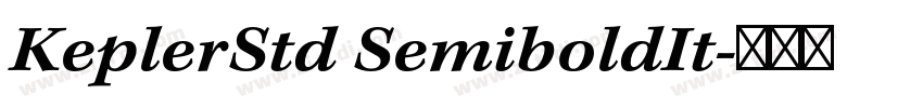 KeplerStd SemiboldIt字体转换